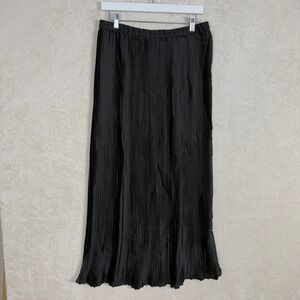 Flint‎ and Moss Whimsy Goth Pleated Satic Midi Skirt Women M Dark Feminine